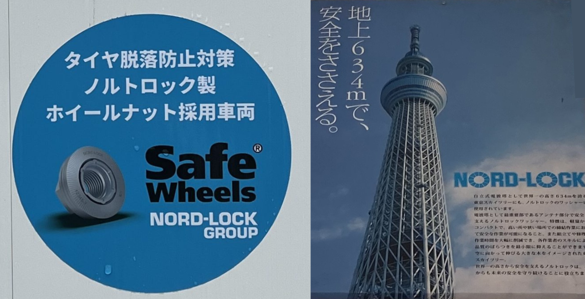 ノルトロックホイールナット タイヤ脱落防止